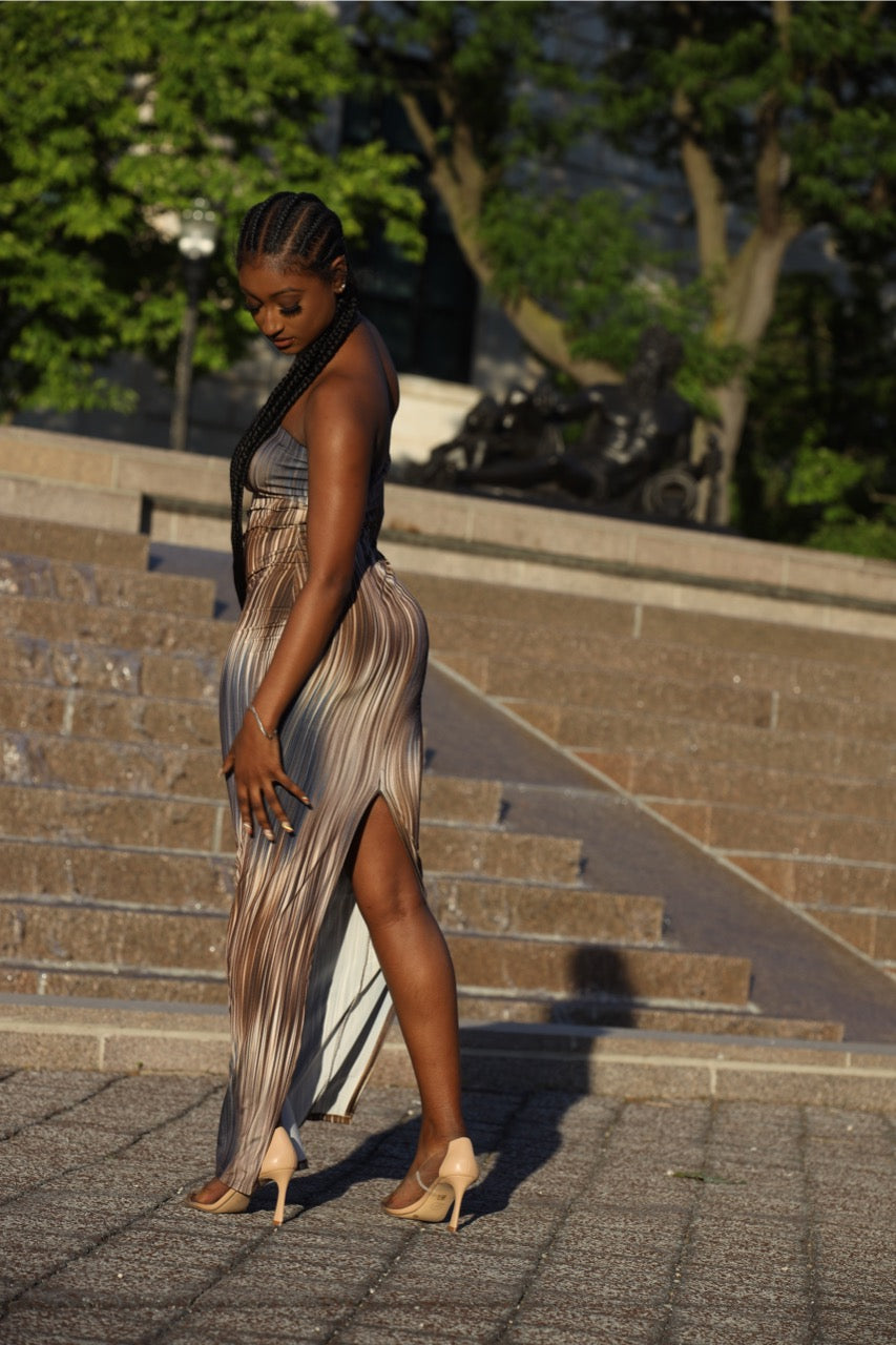 Chocolate Kisses Tube Maxi Dress