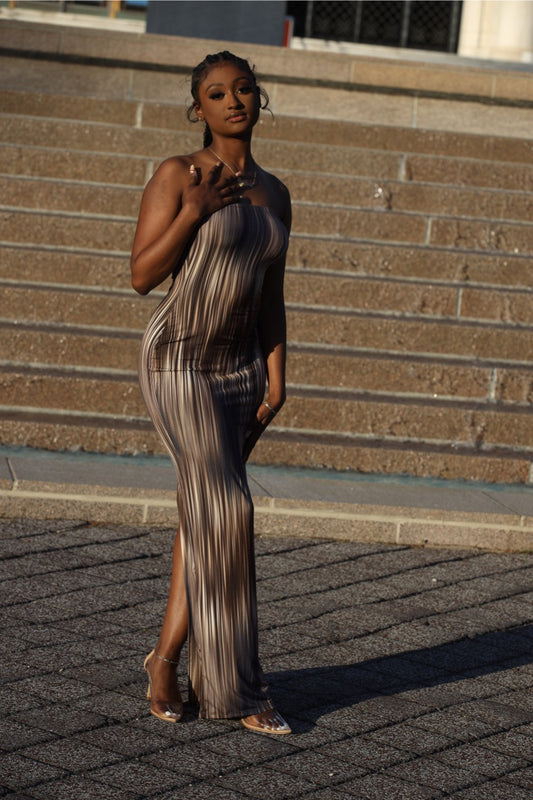 Chocolate Kisses Tube Maxi Dress