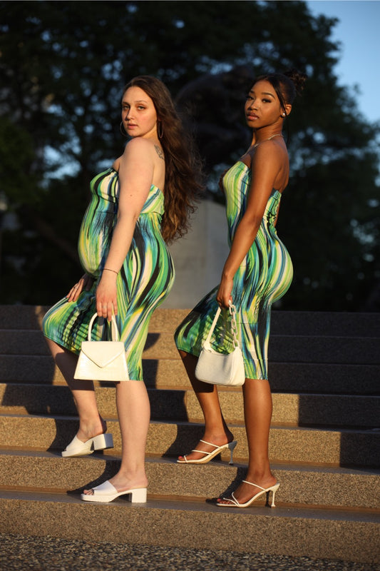 Island Vibes Tube Midi Dress